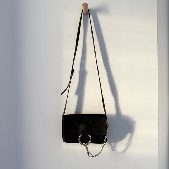 Chloe black leather and suede Small Faye crossbody / shoulder bag - Picture 5 of 12